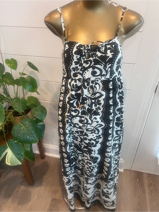 Japna Dresses & Skirts - Black & White Floral Maxi Dress - Japna brand
